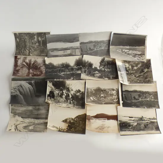 16 VINTAGE REPRINT PHOTOS 19thC NZ LANDSCAPES FIGURES ETC some faults 165x210mm approx