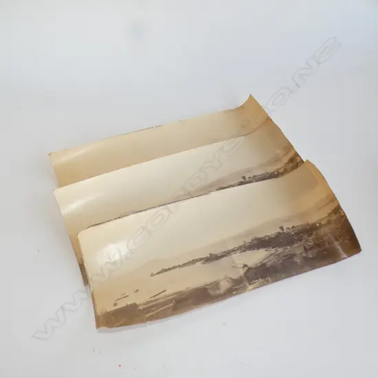 3 VINTAGE REPRINT PANORAMIC PHOTOS 'OHINEMUTU ROTORUA' 150x395mm
