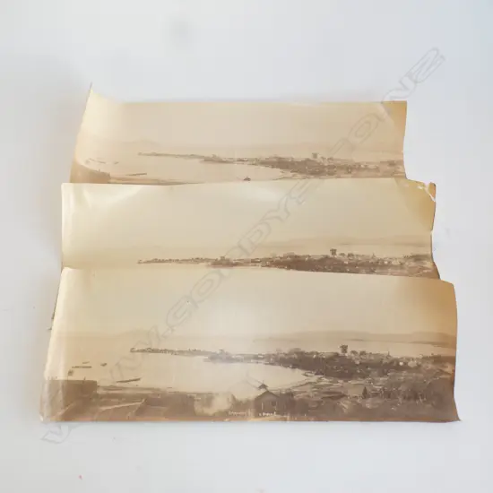 3 VINTAGE REPRINT PANORAMIC PHOTOS 'OHINEMUTU ROTORUA' 150x395mm