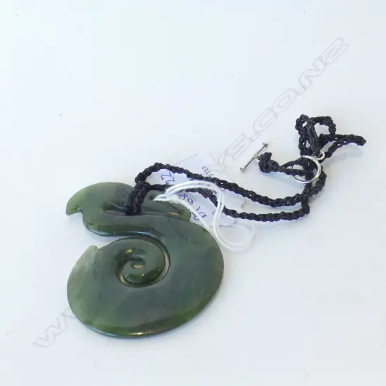 POUNAMU HEI MATAU (FISH HOOK) PENDANT H.70mm