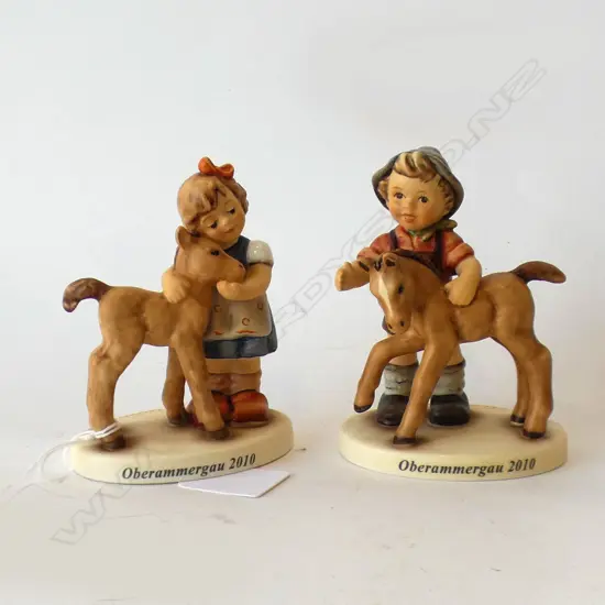 2 HUMMEL FIGURINES; CURIOUS COLT & PRECIOUS PONY H.110mm