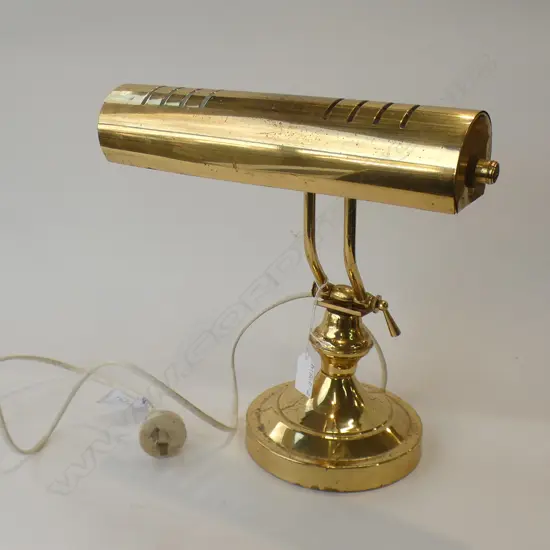 BRASS BANKERS LAMP 