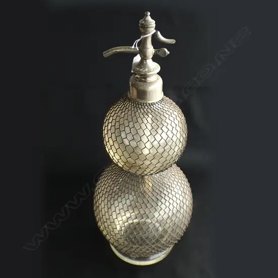 OLD DOUBLE GOURD SODA SYPHON H.510MM. MINOR FAULTS BY B.A & CO. LONDON