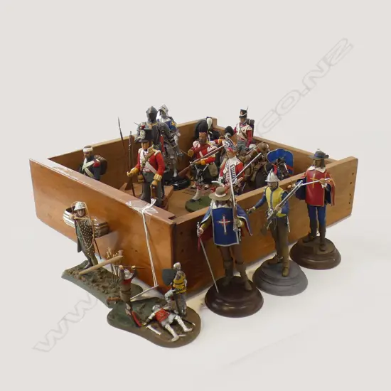 18 HANDPAINTED FIGURINES,  LARGEST H 165MM