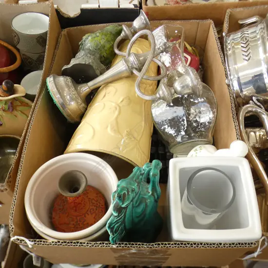 BOX LOT ASST. CERAMICS ETC