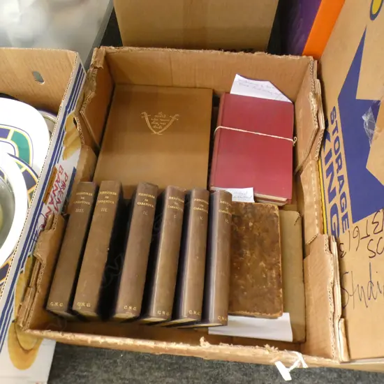 BOX VINTAGE BOOKS; 6 VOL MEMOIRES DE CASANOVA C1881, JAMES JOYCE ULYSSES - PARIS PRINT, SEVEN PILLARS OF WISDOM ETC...