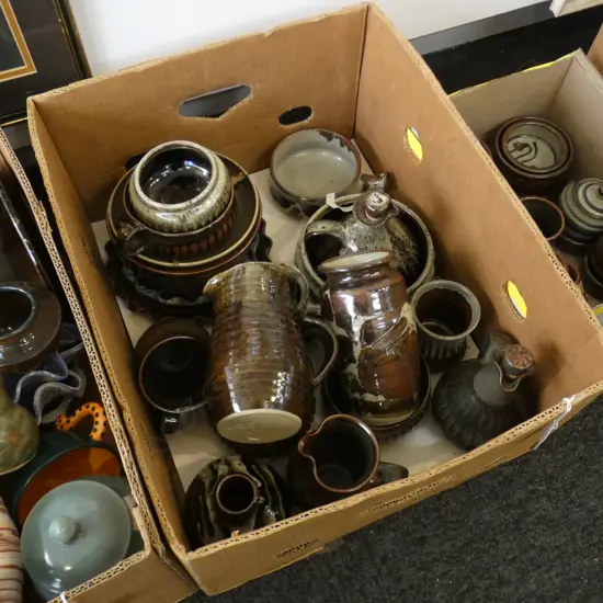 BOX LOT CARL & PETER VENDELBOSCH STUDIO POTTERY