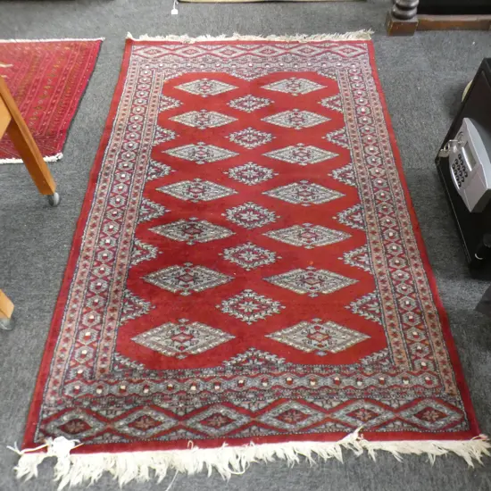 HAND KNOTTED WOOL PILE RUG 1470x900mm