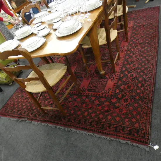 LARGE HAND KNOTTED ALL WOOL RUG 1970x2900mm