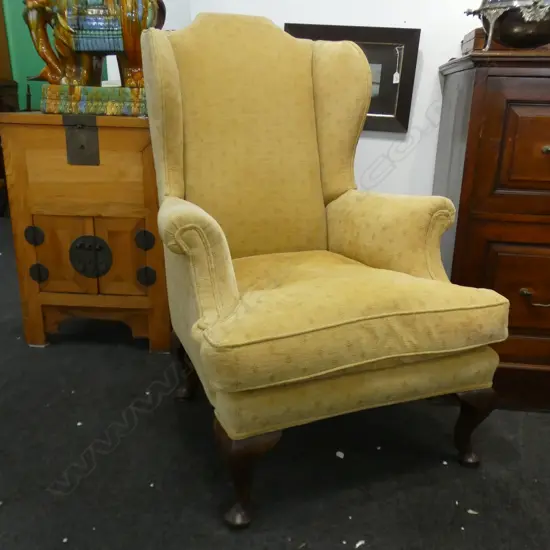 GEORGIAN STYLE WING BACK ARMCHAIR