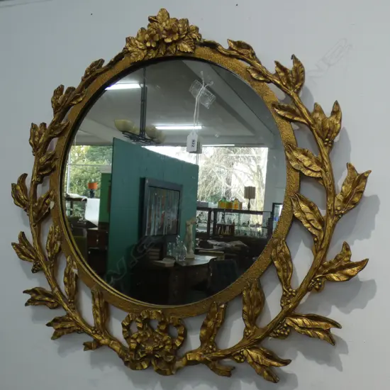 GILT FRAMED MIRROR - (some losses to frame)