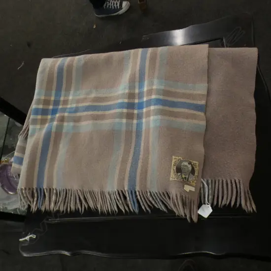 VINTAGE WOOLLEN BLANKET; KAIAPOI MOARI CHIEF LABEL