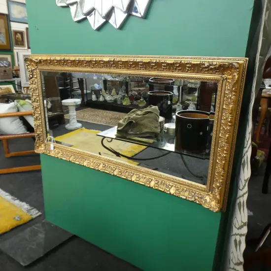 LARGE GILT FRAMED MIRROR 600x1200mm