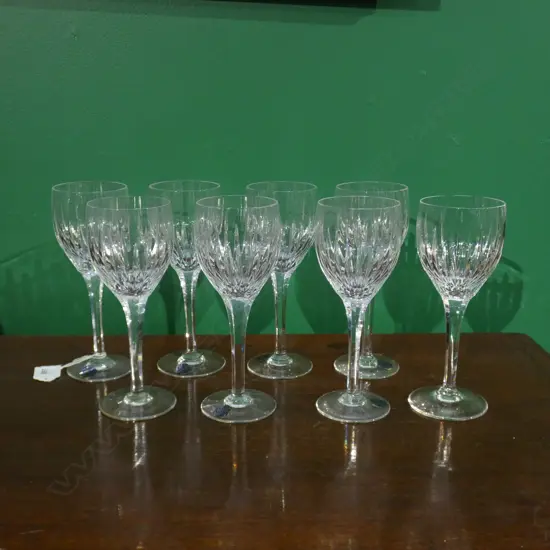8 STUART CRYSTAL GLASSES H.175mm
