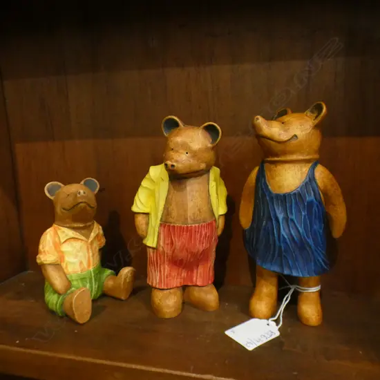 3 BRUIN CERAMICS BEARS H.150mm