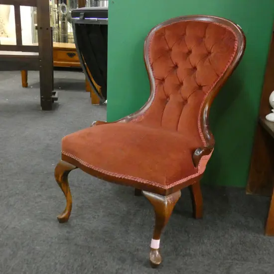 GRANDMOTHERS CHAIR - ONE LEG REPAIRED 