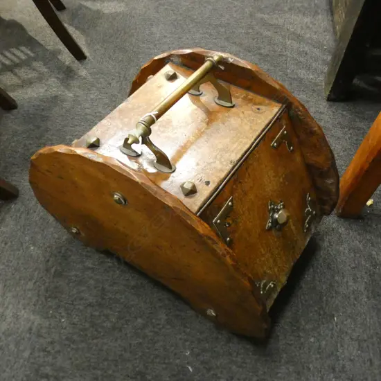 WOODEN COAL SCUTTLE