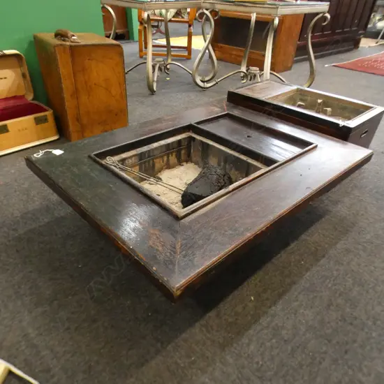 LG ORIENTAL WOODEN HEATING STOVE / FIRE PIT 970 X 730MM