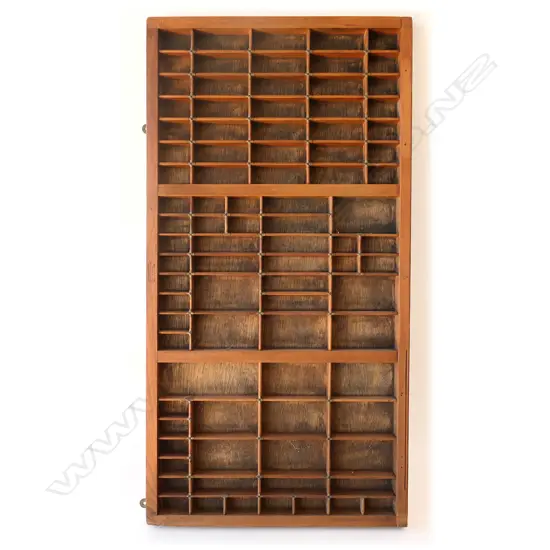VINTAGE PRINTERS' TRAY, H.820mm
