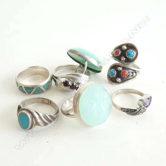 7 STG RINGS 34 GRAMS