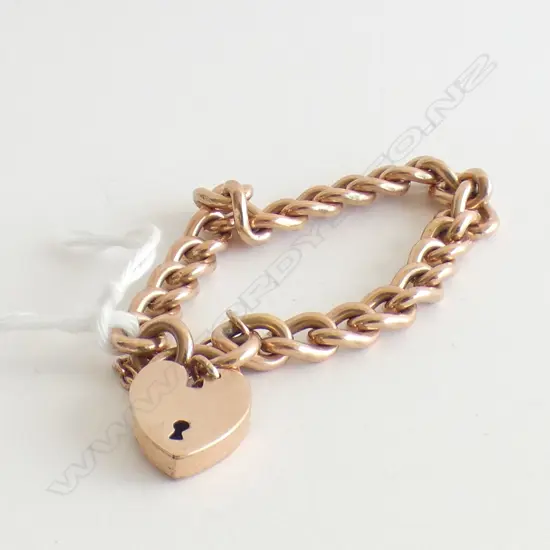 9CT ROSE GOLD CHILDS/BABY'S BRACELET CURB LINK 9.9gms