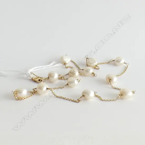 14KT CHAIN WITH PEARLS 