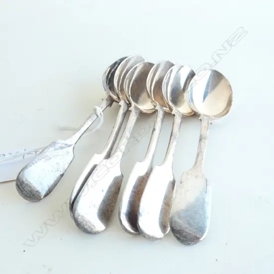 6 SILVER SPOONS LONDON 1856 110 GRAMS