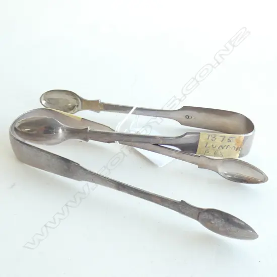 2 SILVER TONGS 110 GRAMS