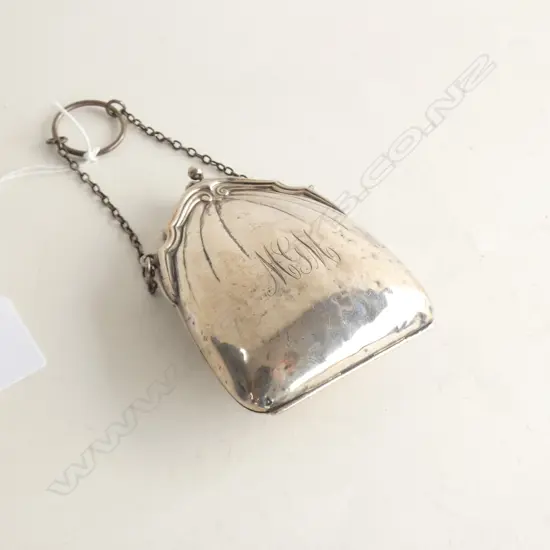 ANTIQUE STG SILVER PURSE, B'HAM 61 GRAMS