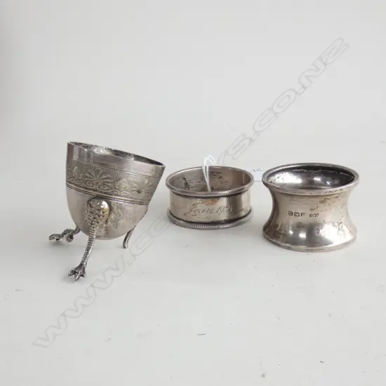 STERLING NAPKIN RINGS HALLMARKED BIRMINGHAM