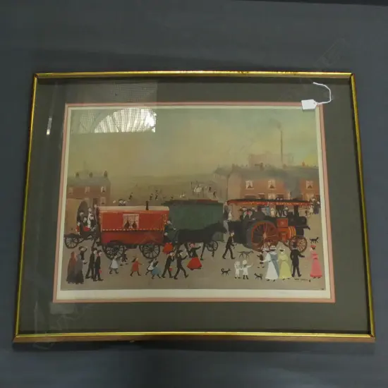 HELEN BRADLEY (UK 1900-1979)  BIG BERTHA COMES TO LEES  LIMITED EDITION PRINT  595 x 445mm