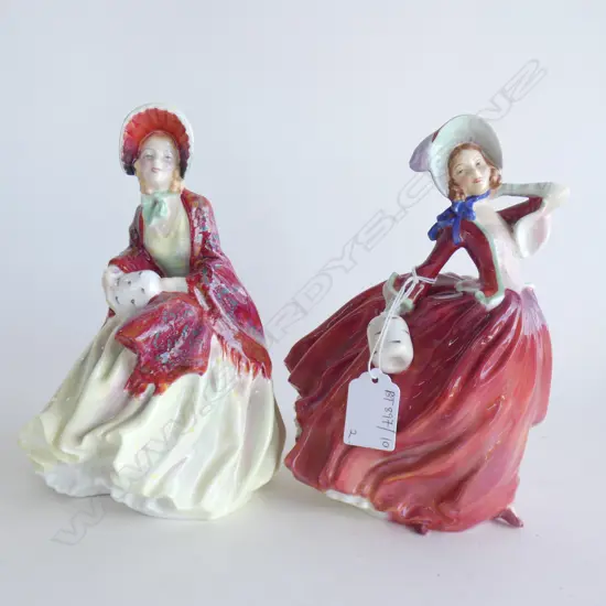 2 ROYAL DOULTON FIGURINES; 'HER LADYSHIP' & AUTUMN BREEZES' H.190mm