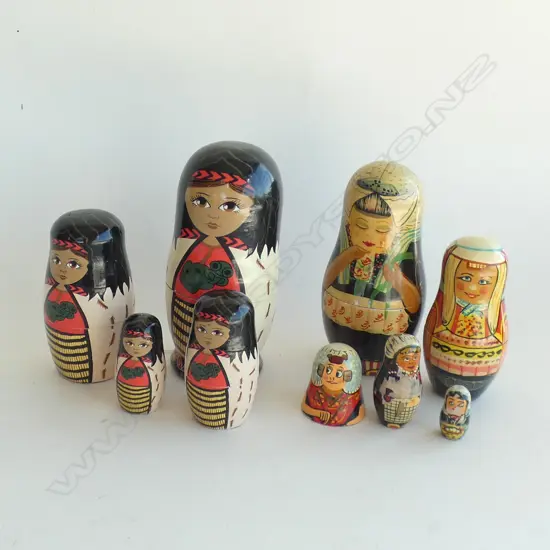CAROLINE MITCHELL WAHINE STACKING DOLL + ANOTHER H.145mm