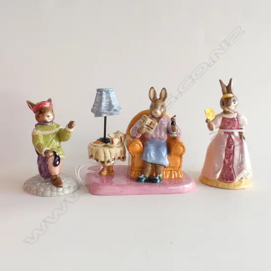 3 ROYAL DOULTON BUNNYKINS FIGURINES; CINDERELLA, ROMEO & MRS COLLECTOR 