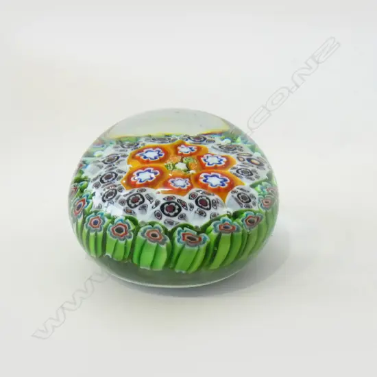 MILLEFIORI GLASS PAPER WEIGHT 75mm dia