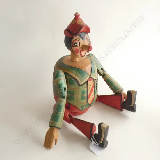 PAINTED WOODEN PINNOCCHIO MONEY BOX H.450mm