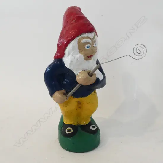 PAINTED CONCRETE GARDEN GNOME H.330mm