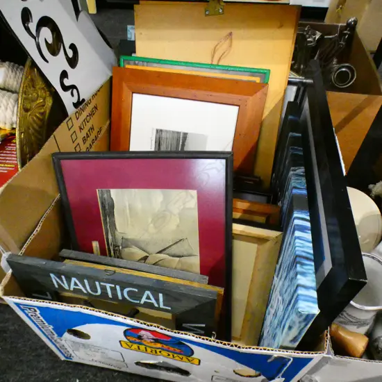 LOT ASST FRAMED NAUTICAL PRINTS PHOTOS ETC