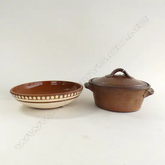 PERU DISH AND HILLSIDE LIDDED CASSEROLE