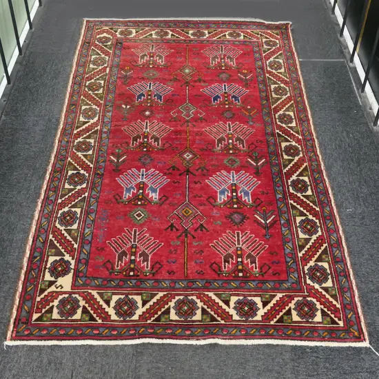 HAND KNOTTED WOOL PILE RUG 1880x1180mm