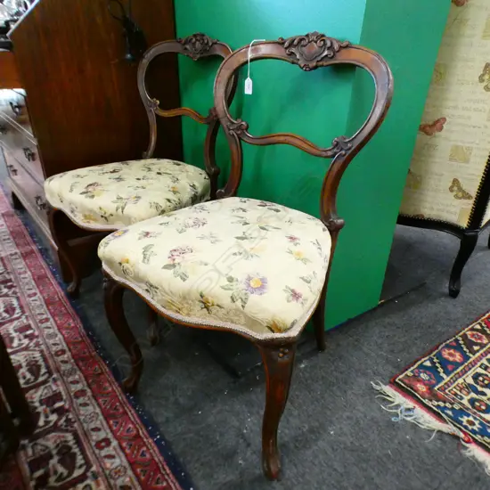 PR ANTIQUE BALLOON BACK CHAIRS