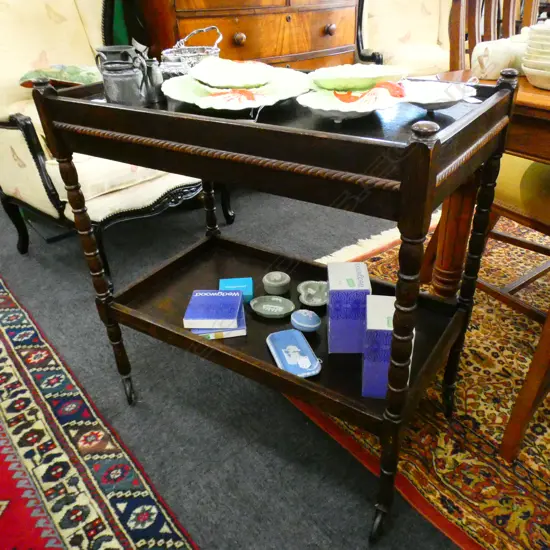 OAK TEA TROLLEY 760 X 430 X 780mm