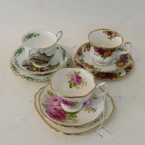 3 ROYAL ALBERT TRIOS