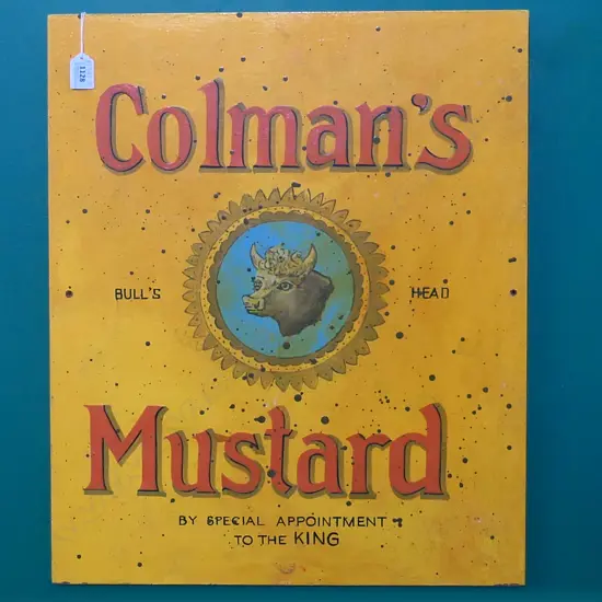 HAND PAINTED SIGN 'COLMAN'S MUSTARD' 600x500mm