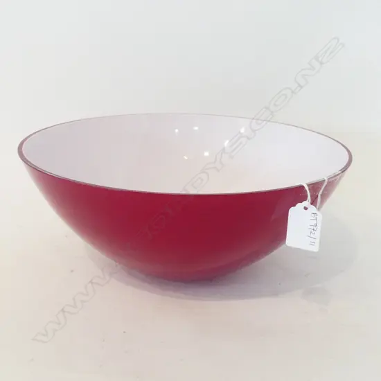 HOLME GAARD RED GLASS BOWL 300mm dia