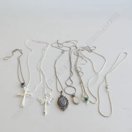 8 ASST. 925 SILVER NECKLACES 60 GRAMS