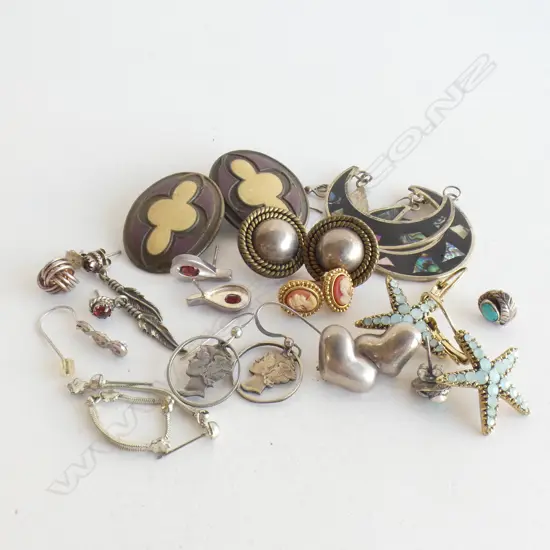 BAG ASST PAIRS EARRINGS; SOME 925 SILVER 