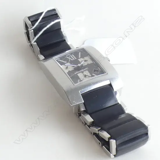 MONTBLANC 'PROFILE' GENTS QUARTZ WRIST WATCH (RUNNING w. FAULTS)