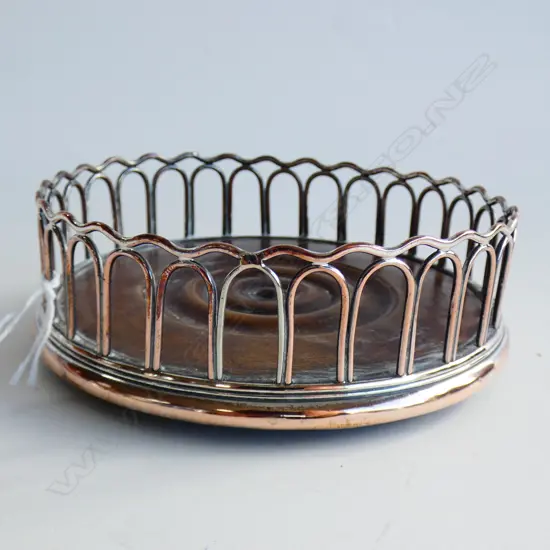 19THC OLD SHEFFIELD PLATE BOTTLE COASTER