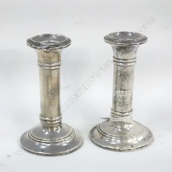 PR STG SILVER HALLMARKED CANDLE STICKS H.115mm a/f